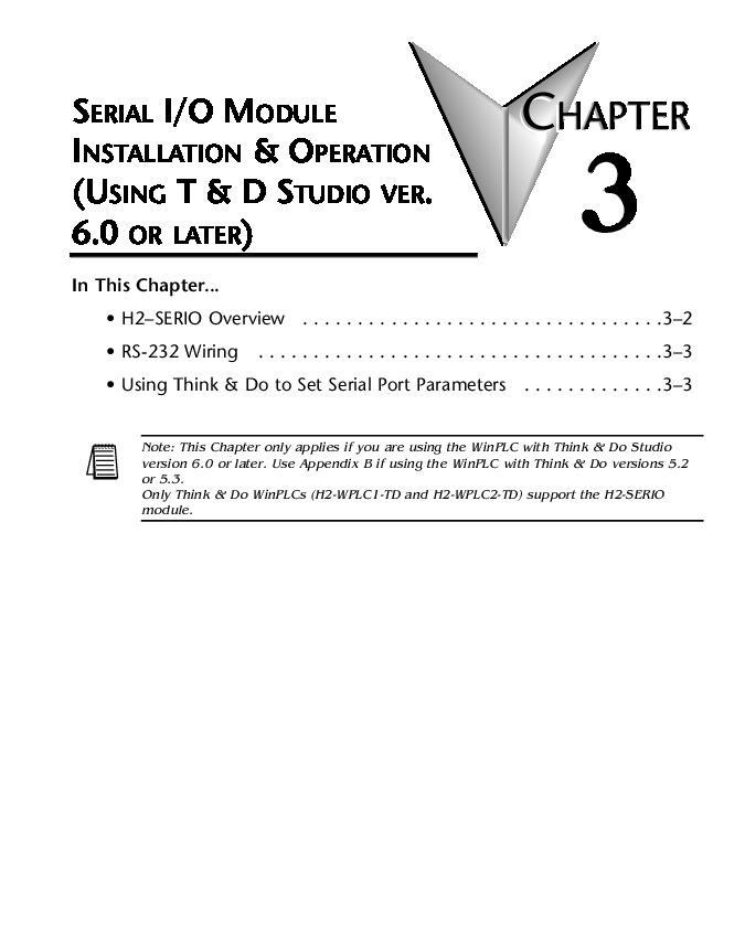 First Page Image of H2-SERIO-4 WinPLC and Serial IO Module Installation and Operation Manual H2-WPLC-M.pdf